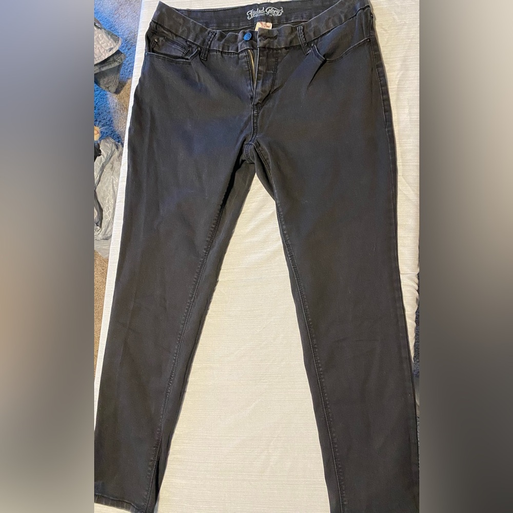 Women's Faded Glory 16A Black Skinny Jeans